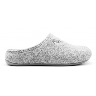 thies Pantoffel PET Slipper (weicher Filz) hellgrau Hausschuhe Damen